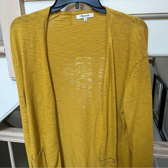 Madewell Lightweight Open Front Slub Cardigan Sweater S - Picture 3 of 9